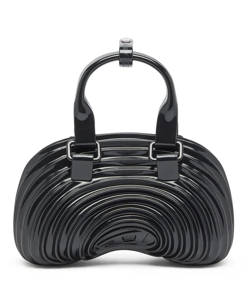 Diesel Quantum Dome - Handtasche aus Melflex - Schultertaschen - Damen - Schwarz Schwarz
