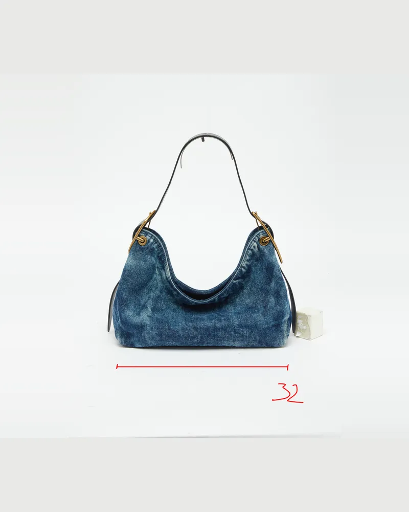Diesel D-Line-Denim Schultertasche - Schultertaschen - Damen - Blau Blau