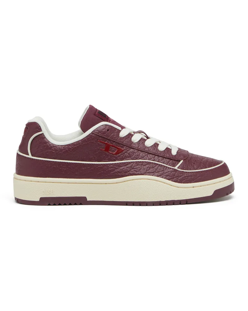Diesel S-Tracker-D-Sneakers aus strukturiertem Leder - Sneakers - Herren - Rot Rot