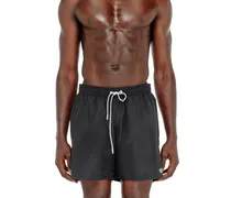 Badeshorts mit metallischem Oval D Logo - Badeshorts - Herren - Schwarz