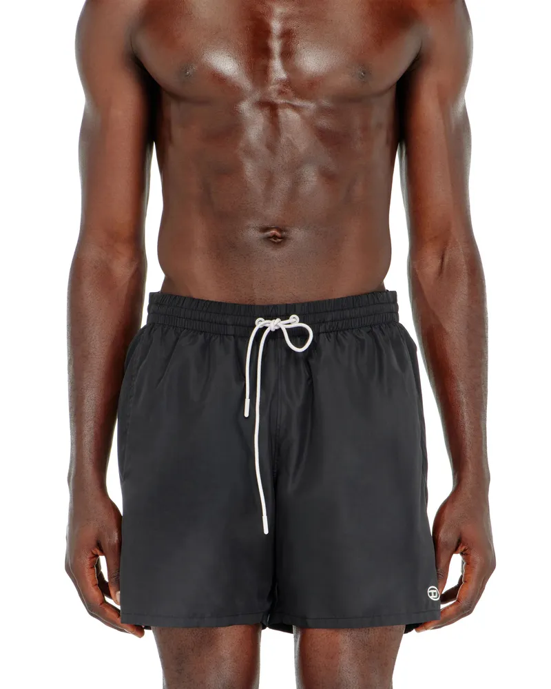 Diesel Badeshorts mit metallischem Oval D Logo - Badeshorts - Herren - Schwarz Schwarz