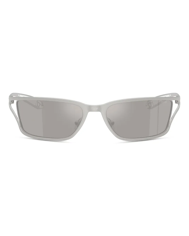 Diesel Rechteckige Sonnenbrille - Sonnenbrille - Unisex - Grau Grau