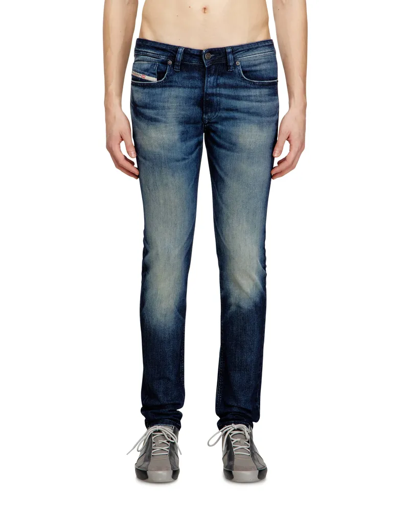 Diesel Skinny Jeans Low Waist 1979 Sleenker, Dunkelblau, Reißverschluss Blau