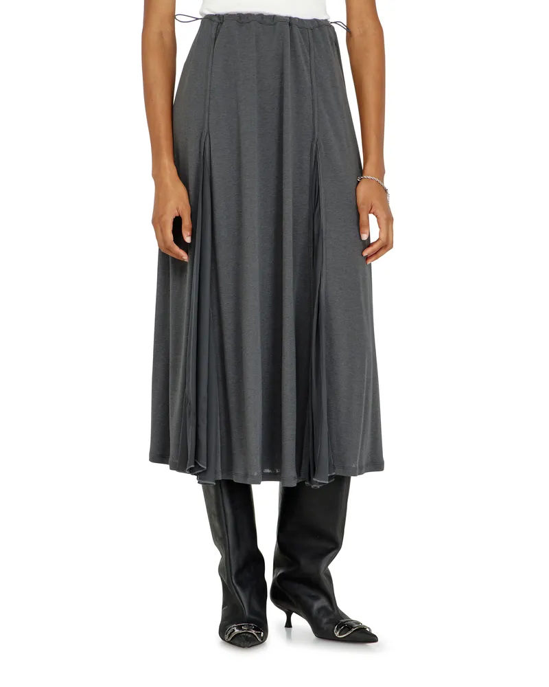 Diesel Midirock aus Rippjersey und Chiffon - Röcke - Damen 