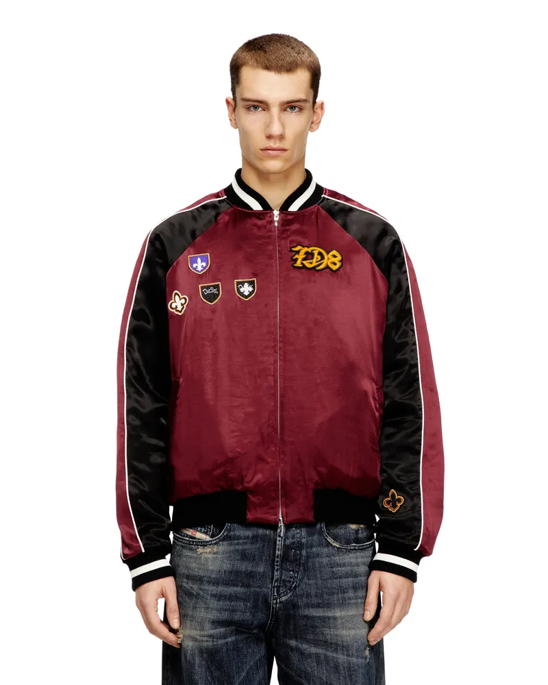 Diesel Satin-Souvenirjacke - Jacken - Herren - Bunt Bunt