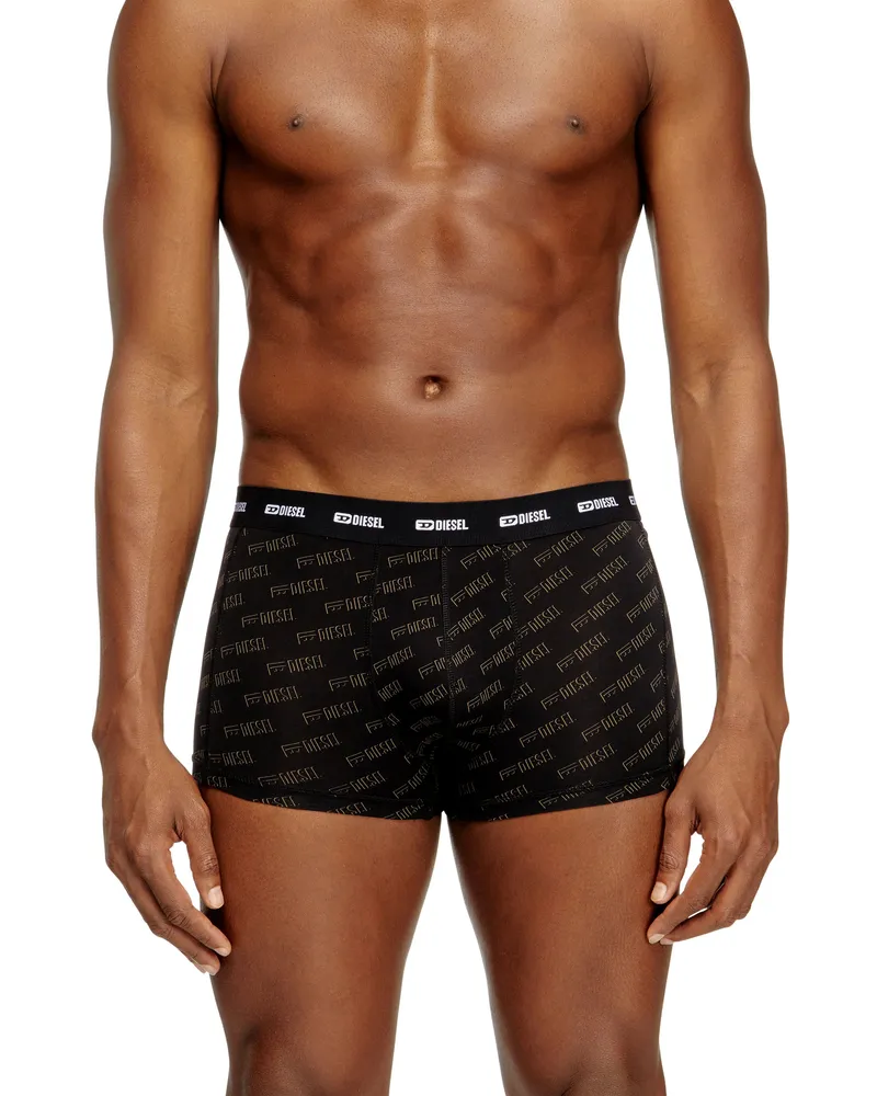 Diesel Retropants im Dreierpack mit stilisiertem Logo - Boxershorts - Herren - Schwarz Schwarz