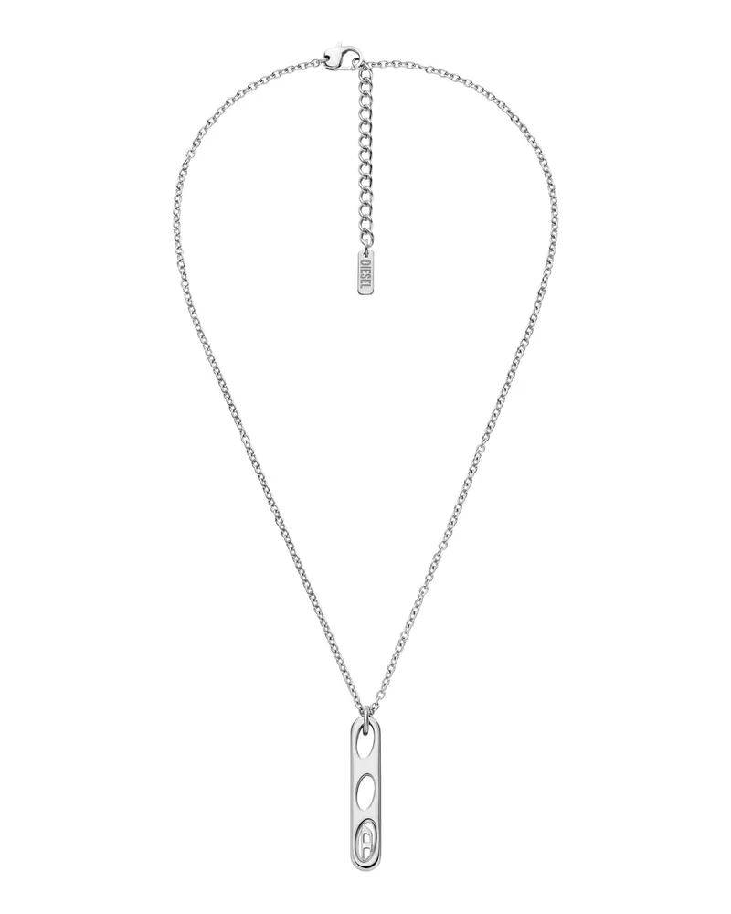 Diesel Halskette mit Anhänger aus Edelstahl - Halsketten - Unisex - Silber Silber