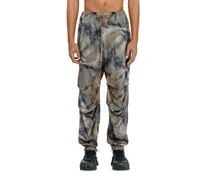 Cargohose aus bedrucktem Stoff - Hosen - Herren - Grün