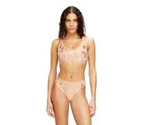 Bralette aus Stretch-Baumwolle mit Metallic-Print - BHs - Damen - Rosa