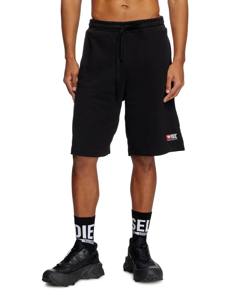 Diesel Sweatshorts mit Logo-Stickerei - Kurze Hosen - Schwarz