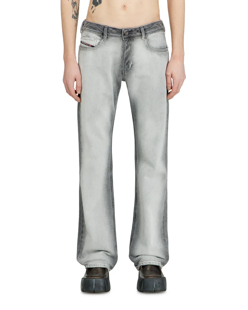 Diesel Bootcut Jeans Low Waist 2007 Zatiny, Grau, Knopfverschluss Grau