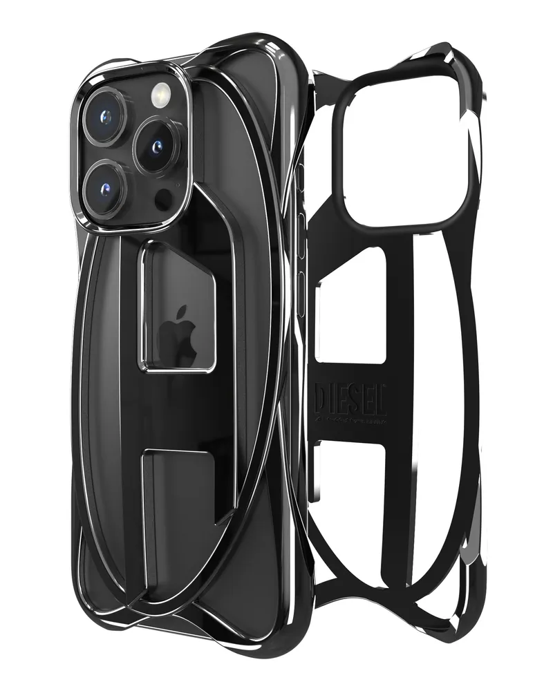 Diesel Gitter-D-Hülle iPhone 16 Pro - Schutzhüllen - Unisex - Schwarz Schwarz
