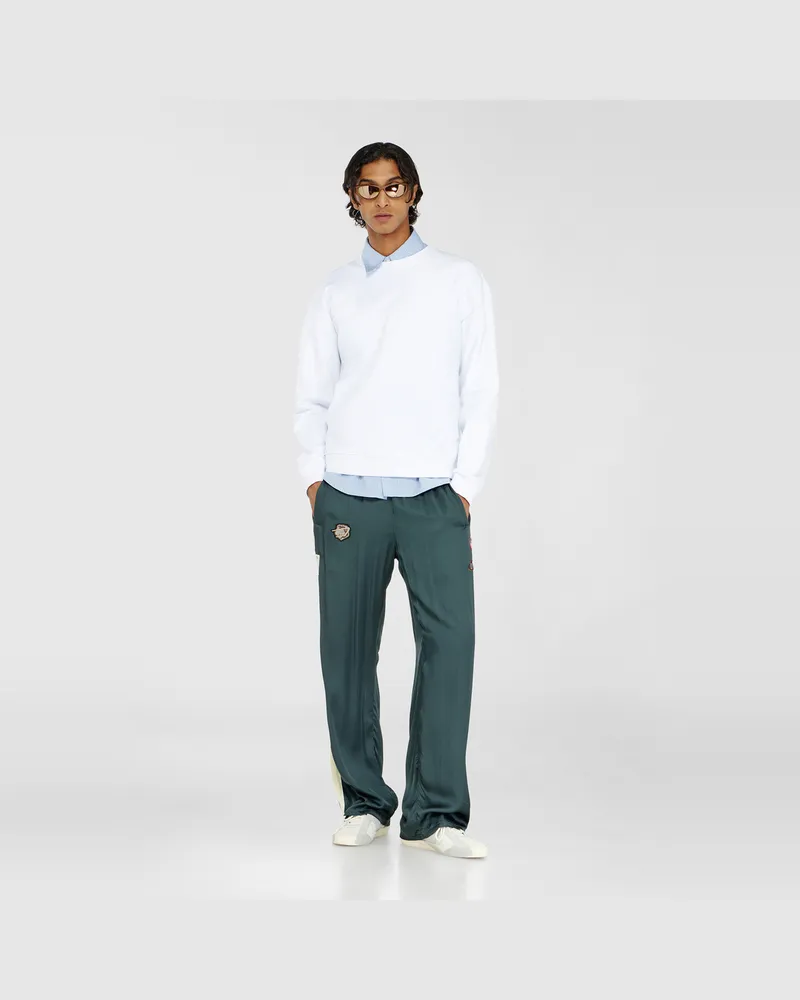 Diesel Baumwoll-Sweatshirt mit Mikro-Logo-Stickerei - Sweatshirts - Herren - Weiss Weiss
