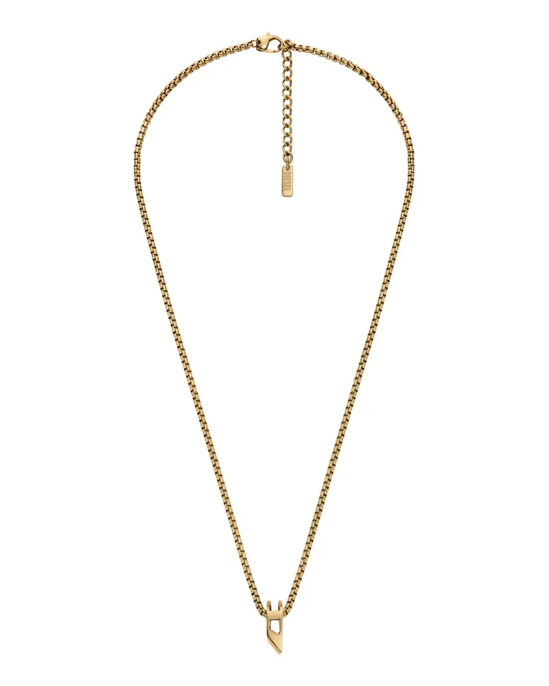 Diesel Edelstahl-Anhänger-Halskette - Halsketten - Unisex - Gold Gold