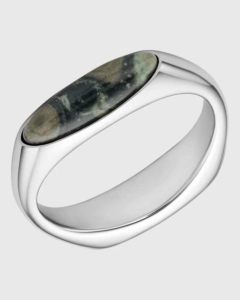 Diesel Siegelring aus Edelstahl - Ringe - Unisex - Silber Silber