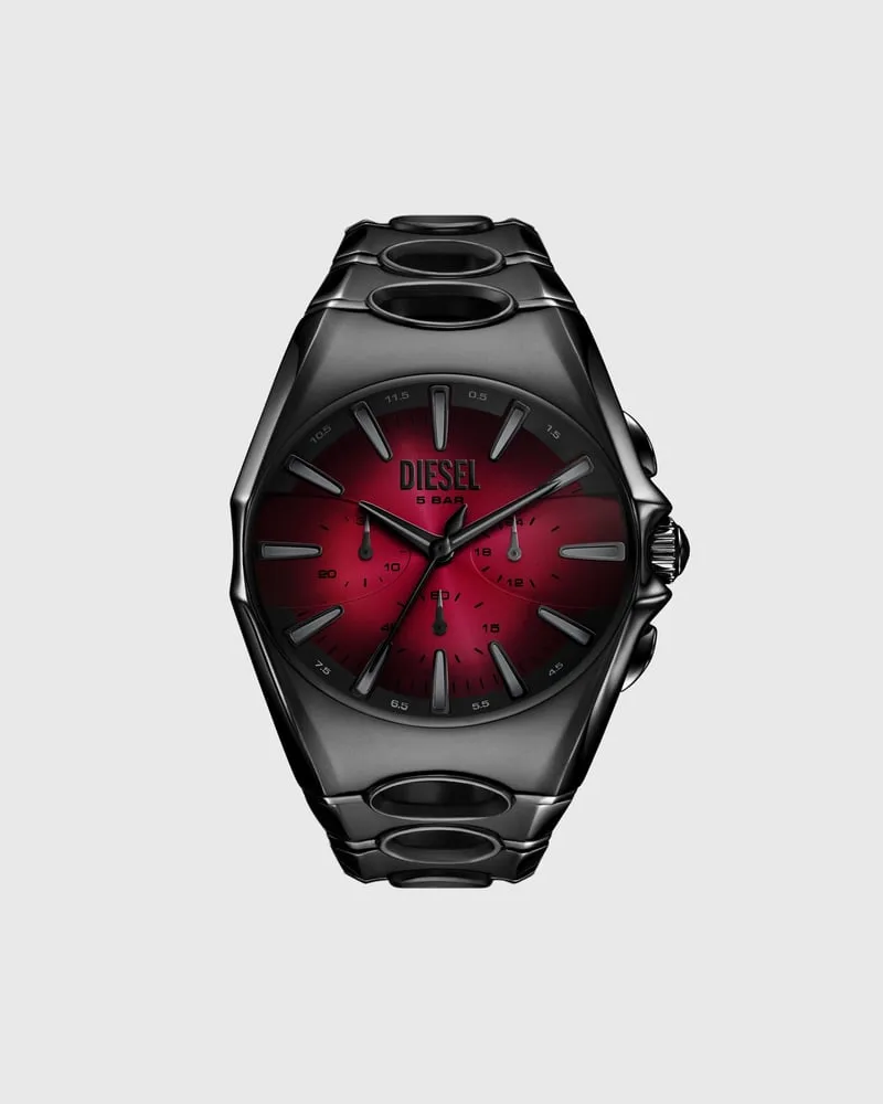 Diesel D-Curve Armbanduhr aus schwarzem Edelstahl - Uhren - Herren - Schwarz Schwarz