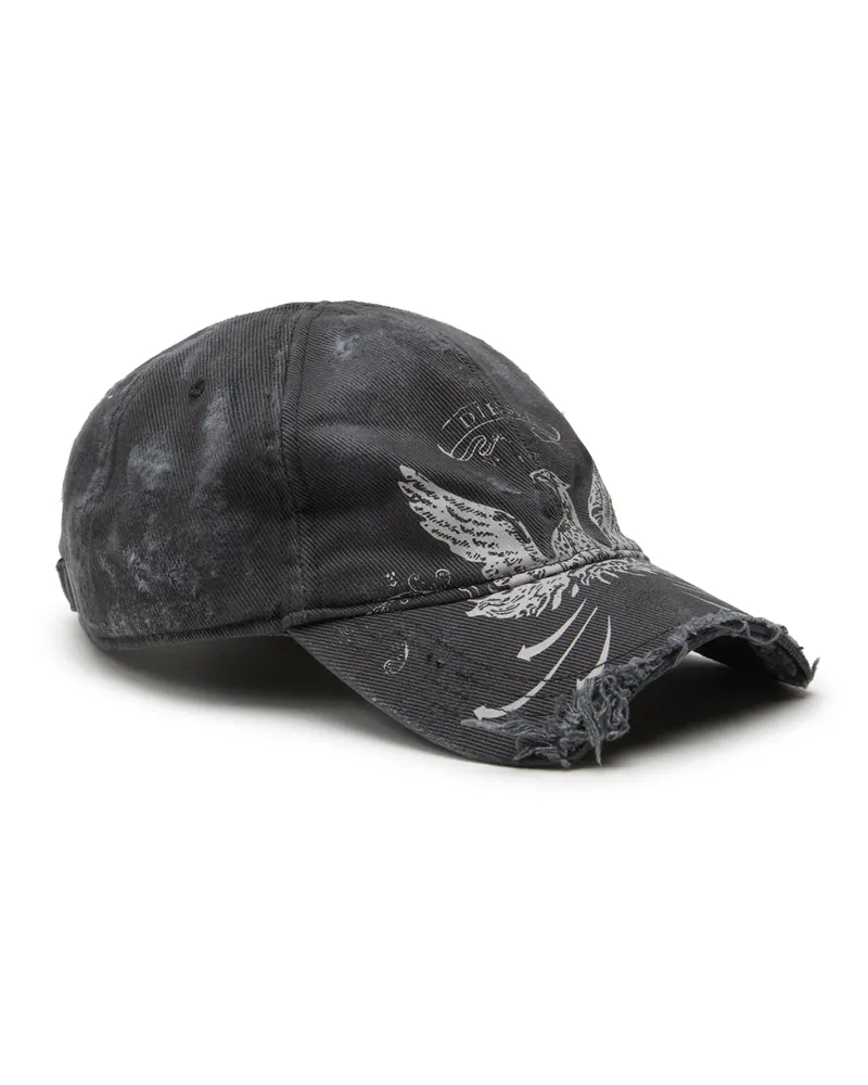 Diesel Vielgetragene Basecap mit Phoenix-Print - Hüte - Herren - Schwarz Schwarz