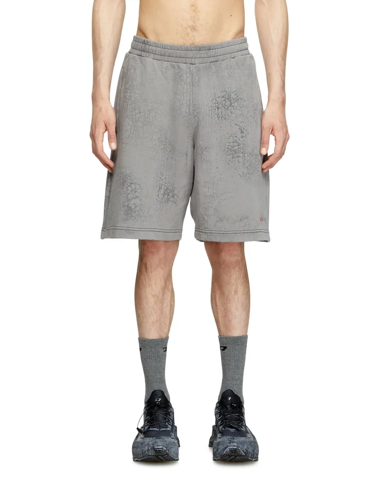 Diesel Shorts aus gewachstem Jersey - Kurze Hosen - Herren - Grau Grau