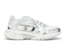 S-Pro-V-Dense-Sneakers aus Metallic-Mesh mit Oval D-Logo - Sneakers - Damen - Weiss