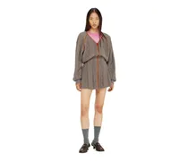 Mini-Strickkleid im Zopfmuster - Kleider - Damen - Grau