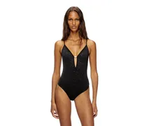 Bodysuit aus Mikrofaser mit Kristallen - Bodys - Damen - Schwarz