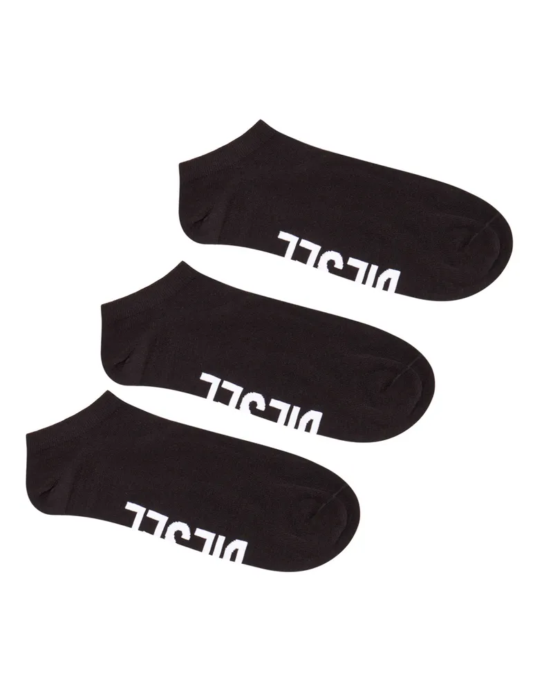 Diesel Low-Cut-Socken mit Spann-Logo im Dreierpack - Socken - Herren - Schwarz Schwarz