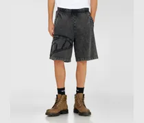 Sweatshorts mit sectioned Oval D Logo - Kurze Hosen - Herren - Schwarz