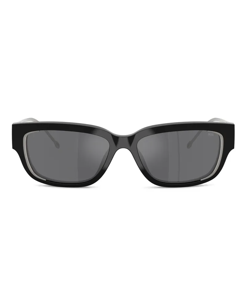 Diesel Rechteckiges Modell Brille - Sonnenbrille - Unisex - Grau Grau