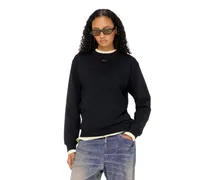 Baumwollsweatshirt mit ovaler D-Stickerei - Sweatshirts - Damen - Schwarz
