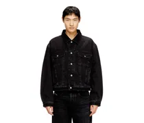 Gesteppte Truckerjacke aus Denim - Denim jacken - Unisex - Schwarz
