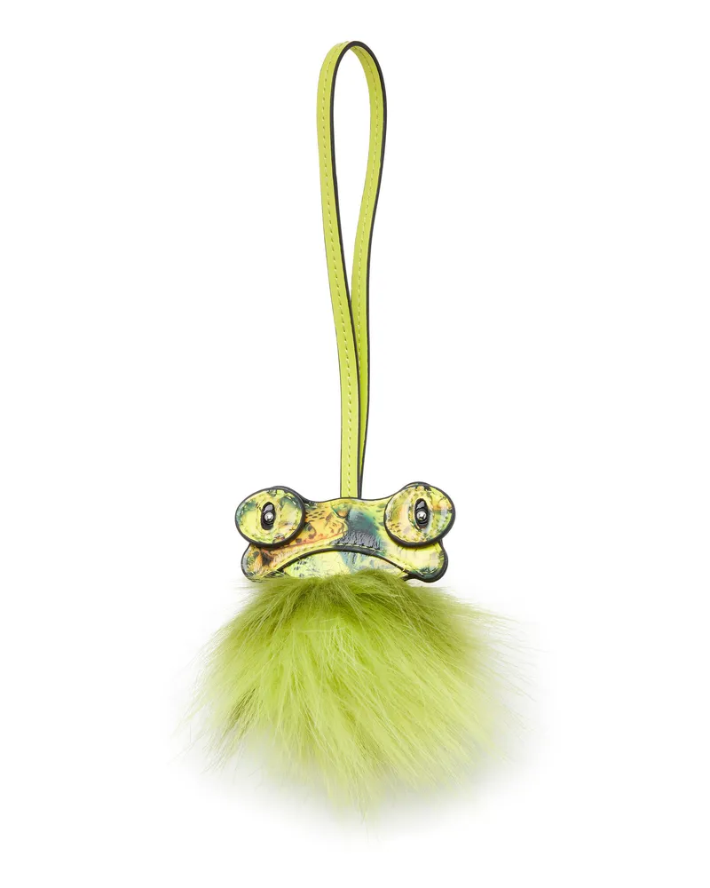 Diesel Frosch-Taschenanhänger mit flauschigem Schwanz - Charms und Schlüsselanhänger - Damen - Grün Grün