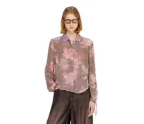 Chiffon-Bluse mit all-over Blumenprint - Hemden - Damen - Bunt
