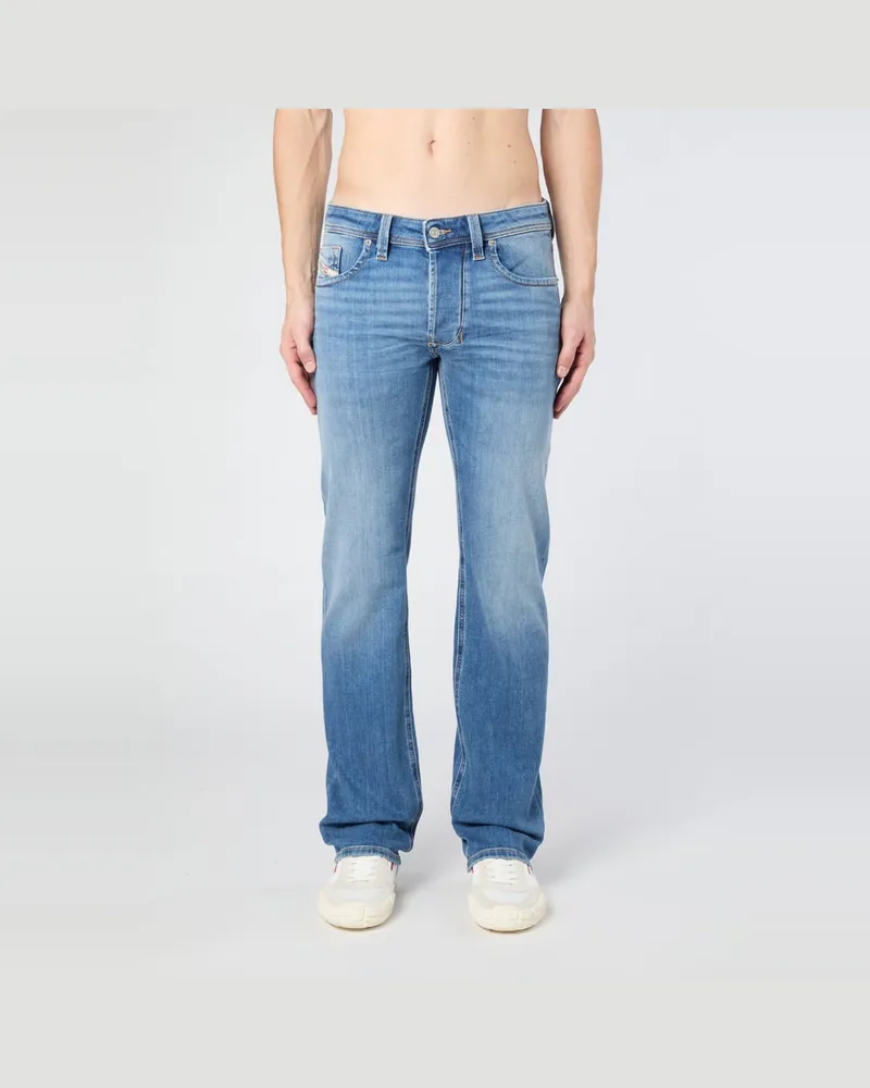 Diesel Regular Jeans Low Waist 1985 Larkee, Hellblau, Knopfverschluss Blau