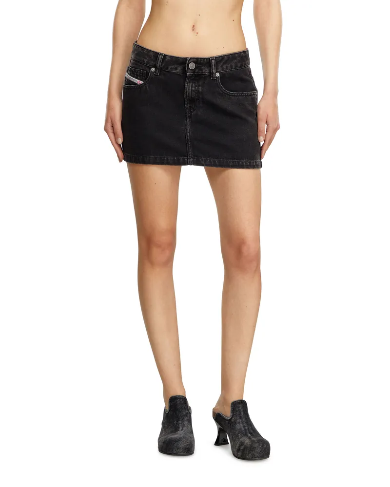 Diesel Minirock aus Denim in cleaner Waschung - Röcke - Damen - Schwarz Schwarz