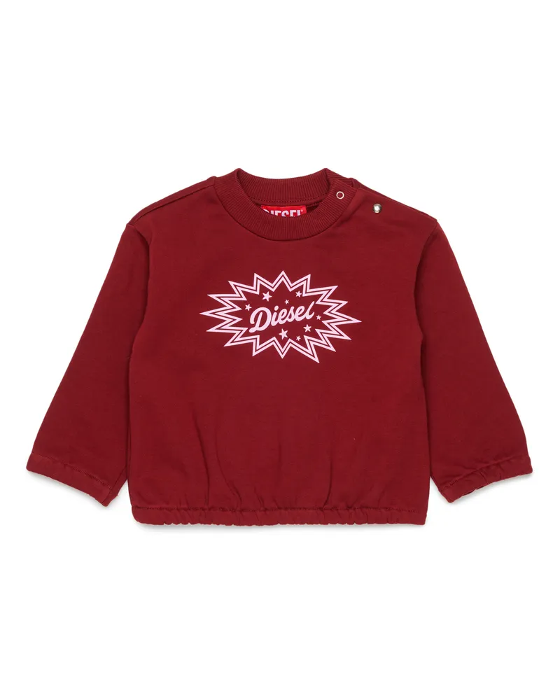 Diesel Baumwoll-Sweatshirt mit starburst Logo-Print - Sweatshirts - Damen - Rot Rot
