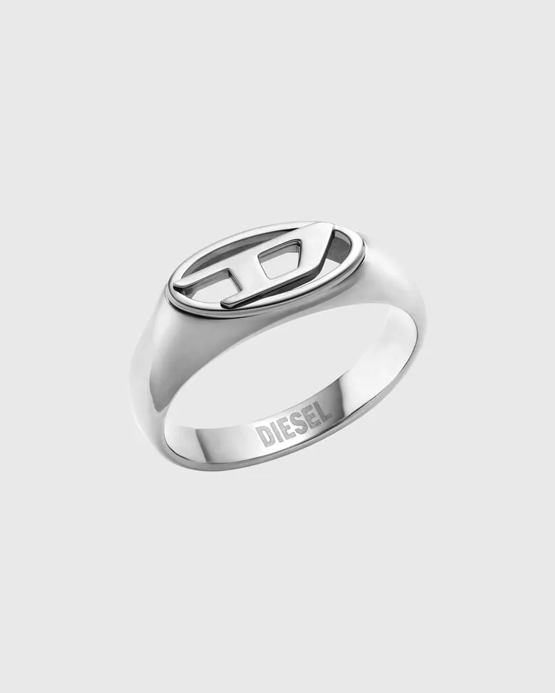 Diesel Siegelring aus Edelstahl - Ringe - Unisex - Silber Silber