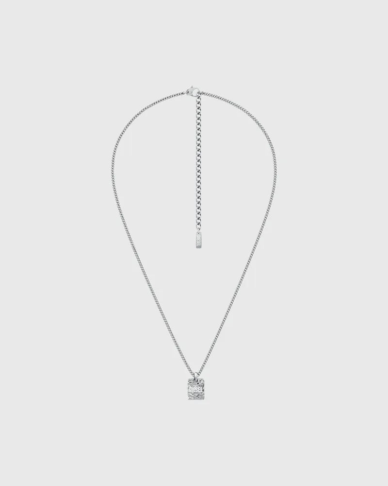 Diesel Halskette mit Anhänger aus Edelstahl - Halsketten - Unisex - Silber Silber