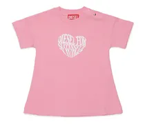 Baumwollkleid mit Herz-Print - Kleider - Damen - Rosa