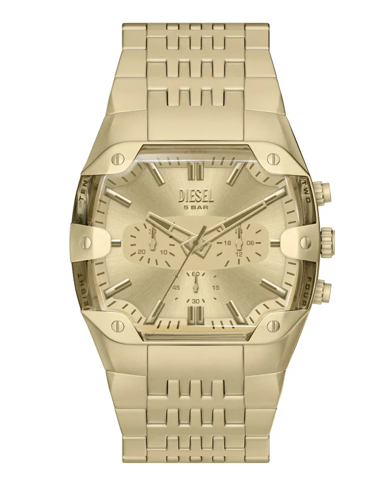 Diesel Spiked Cushion Uhr aus Edelstahl in Goldton - Uhren - Herren - Gold Gold