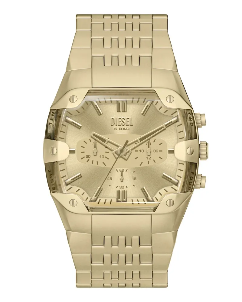 Diesel Spiked Cushion Uhr aus Edelstahl in Goldton - Uhren - Herren - Gold Gold