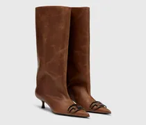 D-Venus-Kniehohe Stiefel aus Fettleder - Stiefel - Damen - Braun