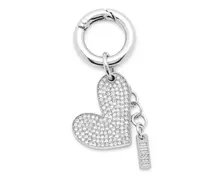Metallherz-Anhänger mit Strasssteinen - Charms und Schlüsselanhänger - Damen - Silber