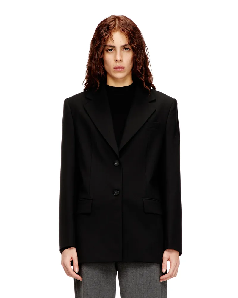 Diesel Blazer aus Wollmischung - Jacken - Damen - Schwarz Schwarz