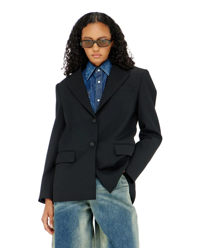 Diesel Blazer aus Wollmischung - Jacken - Damen - Schwarz Schwarz