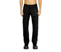 Jeans geschnittene Lederhosen - Hosen - Herren - Schwarz