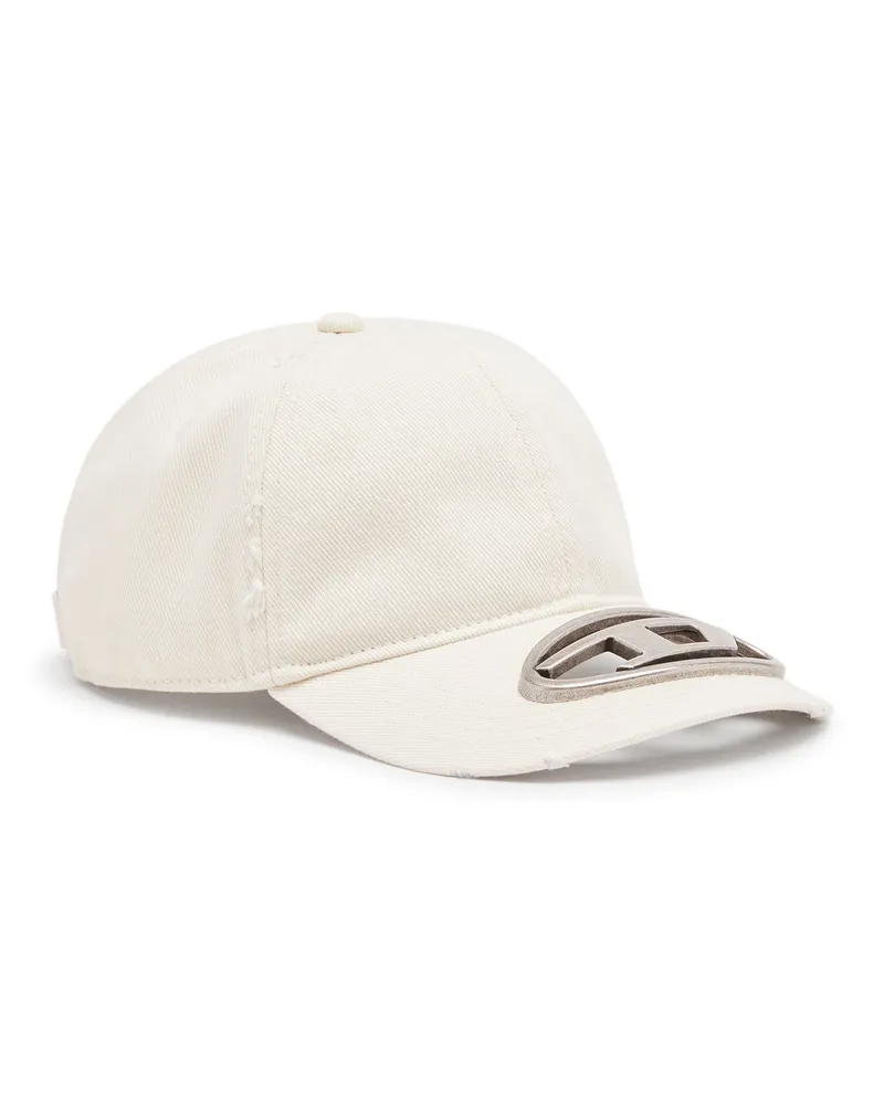 Diesel Basecap mit Oval D-Plakette aus Metall - Hüte - Herren - Weiss Weiss