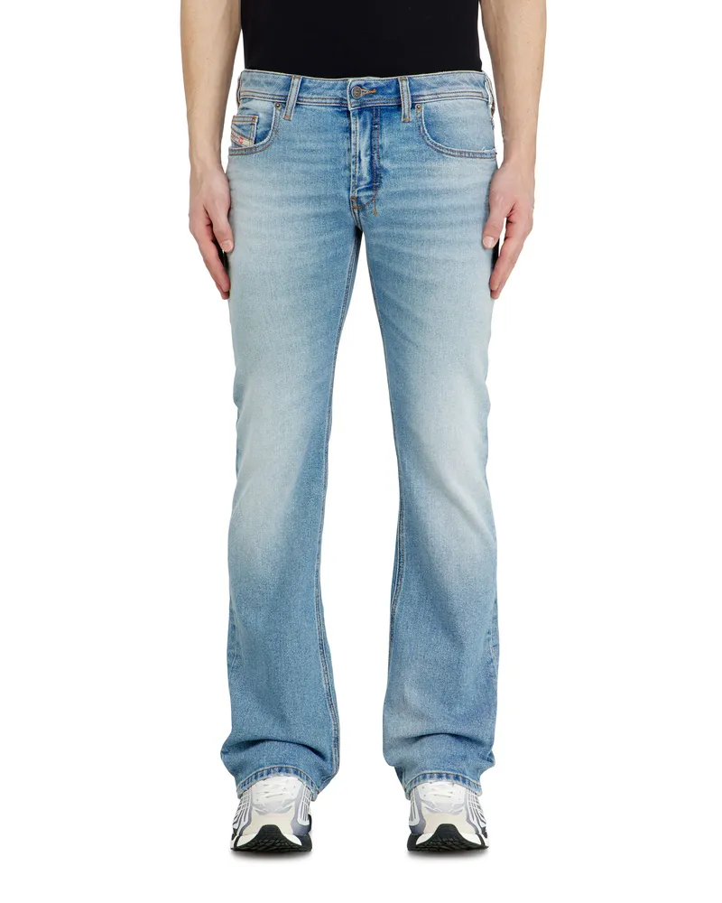 Diesel Bootcut Jeans Low Waist 2007 Zatiny, Hellblau, Knopfverschluss Blau
