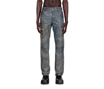 Jeansschnitt-Lederhosen - Hosen - Herren - Blau