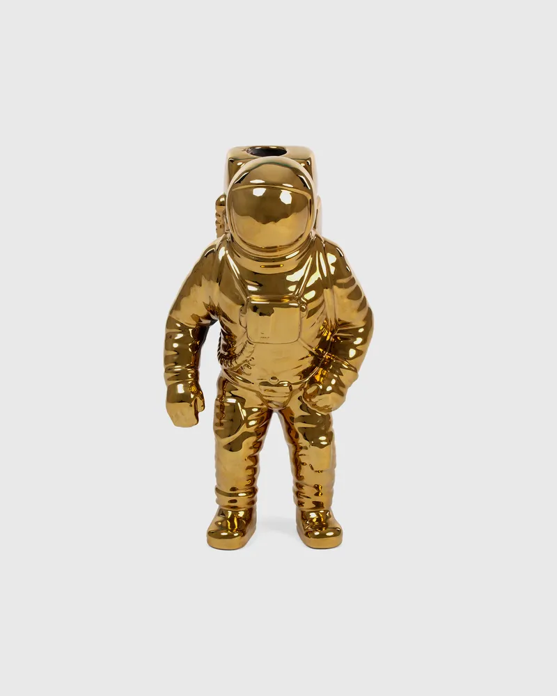 Diesel Vase aus Porzellan - „Cosmic Diner: Starman Gold" - Wohnaccessoires - Unisex - Gold Gold
