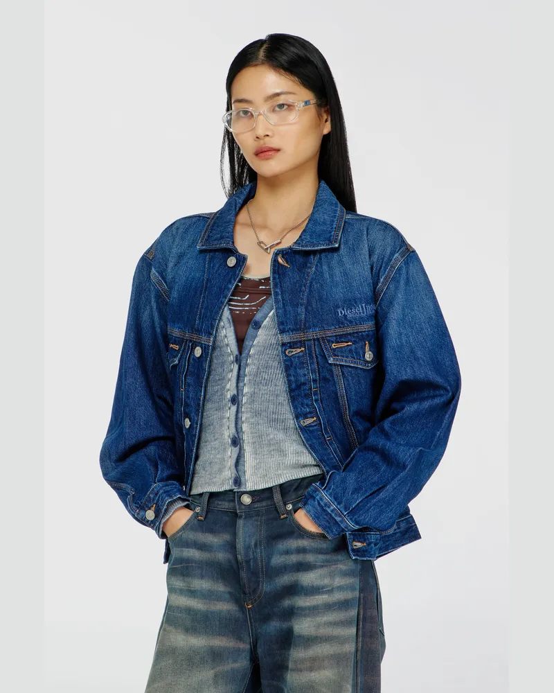 Diesel Trucker-Jacke aus Denim - Denim jacken - Unisex - Blau Blau